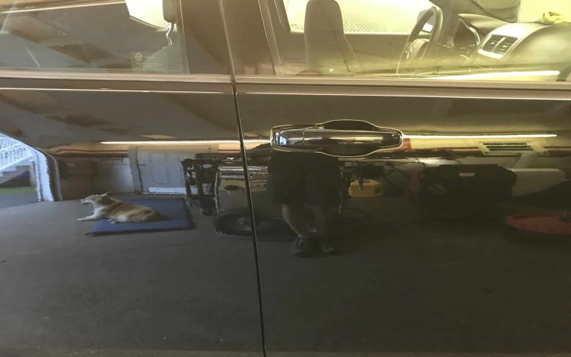 After — key scratch paint correction
